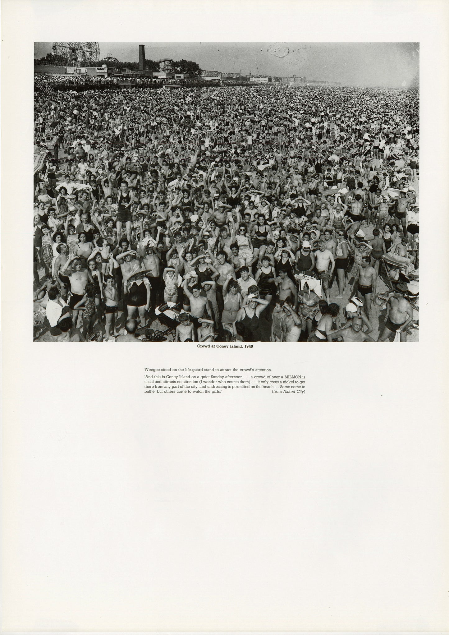 Crowd at Coney Island Poster