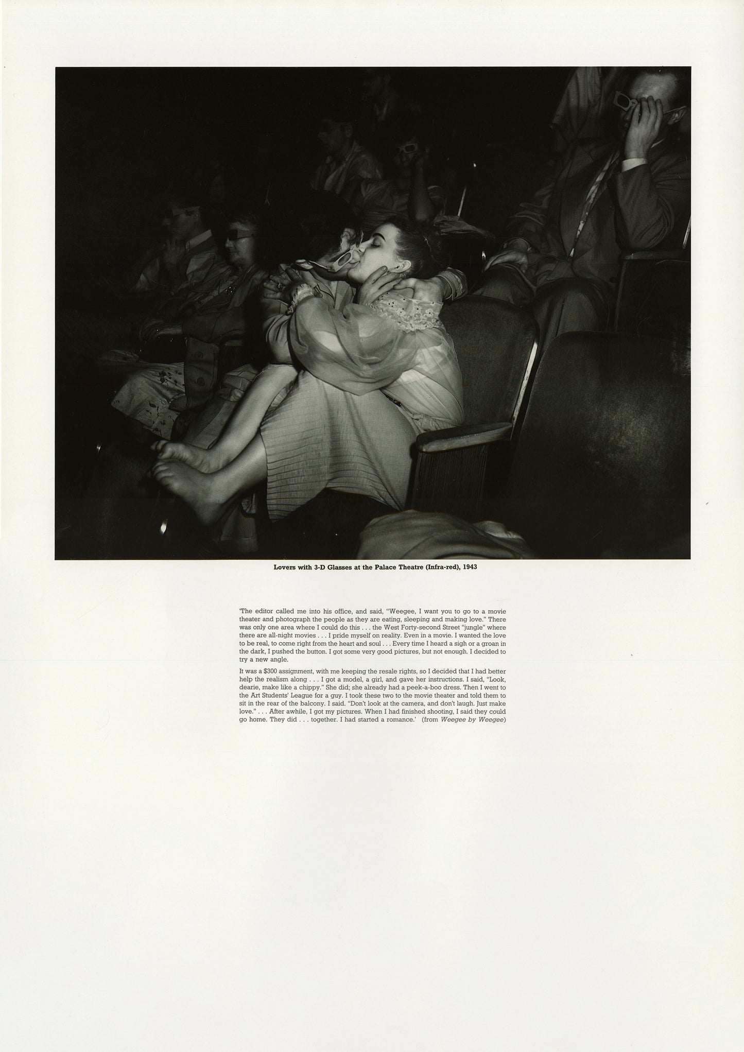 Lovers with 3-D Glasses at the Palace Theatre Poster