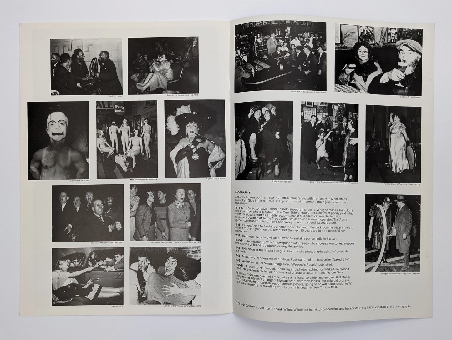 Weegee Artist Booklet