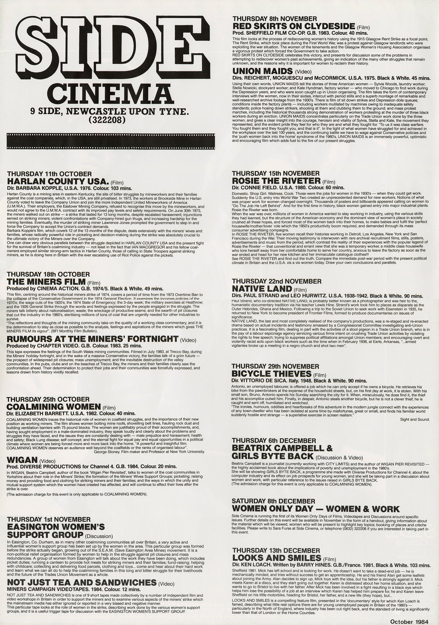 Women Working Film Season Poster