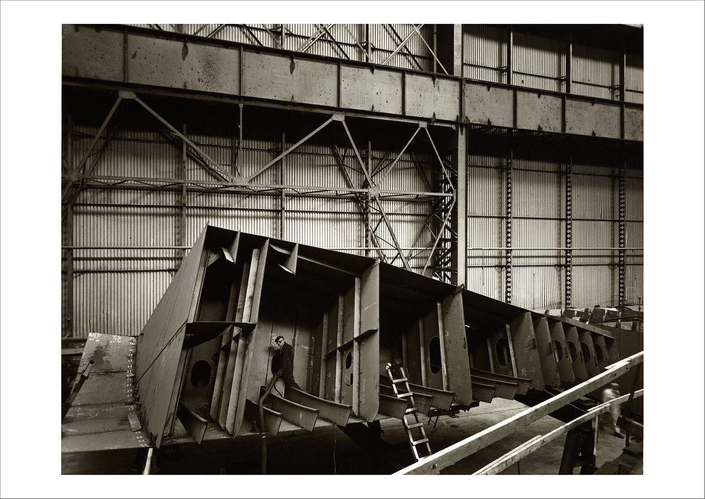 Shipbuilding on the Tyne: Section in "Fab" Shed, 1983