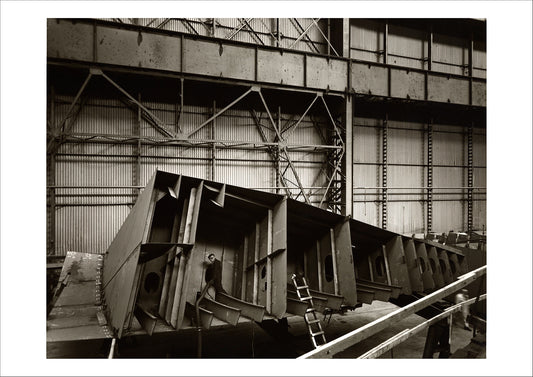 Shipbuilding on the Tyne: Section in "Fab" Shed, 1983