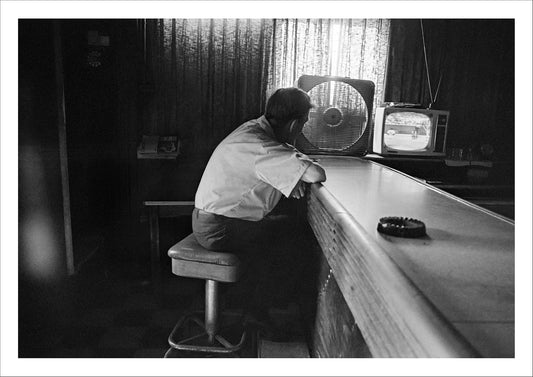 Man in a Bar Watching the Ballgame, Detroit, 1972